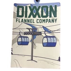 Dixxon Flannel Co Ski Lift Winter Sticker Snow White And Blue Teal Logo